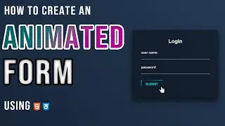 How to create an animated form using HTML & CSS