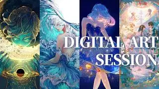 Galaxy Romance Digital Art | Burst of Colors