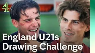 Alex Scott and Ronnie Edwards Drawing Challenge At St Georges Park | England Under 21s