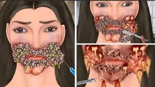 ASMR Remove Dog Tick & Maggot infected  mouth |ASMR Animation Treatment | 2D Animation  @Medicalpart