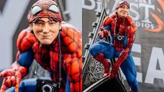 New Spiderman statue on display legendary beast studio