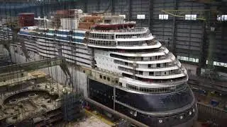 Disney Wish Construction Time Lapse - Meyer Werft Shipyard