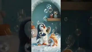 Tiny Penguin Mumble Starts a Bubble Machine&hellip; and Instantly Regrets It! 🫧🐧😂