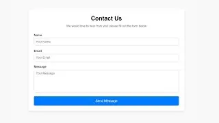 How To Make Contact Us Page In HTML And CSS  | Contact form HTML CSS