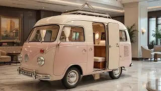 Cream & Pink Retro Micro Camper Van Tour &ndash; Luxe Tiny Camper Design