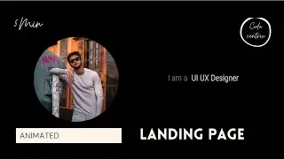 Landing page with animations using HTML and CSS