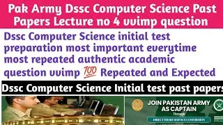 Pak Army Direct short service commission course Dssc Computer science initial test preparation #dssc