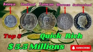Global Coin Hunt: Unveiling Rare Coins from Morocco, Kenya, Switzerland, Taiwan, and Thailand
