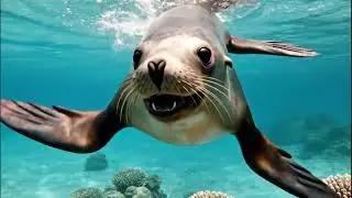 A Cutest Sea Lion Swims Right at You SkyWing Wildlife Hub