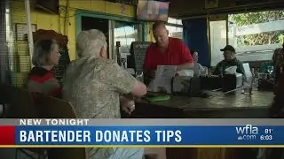 Local bartender donates tips to charity