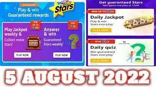 Amazon Daily Funzone Stars Quiz Answers Today|5 AUGUST 2022 | Daily Quiz Time