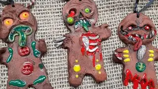 GINGERDEAD MEN! DIY creepy ornaments from polymer clay!| Cobwebs and Candlesticks #krampus