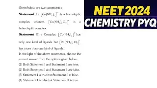 NEET 2024 Chemistry PYQ &ndash; Perfect for Revision
