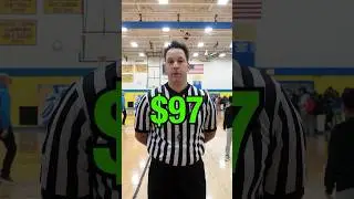 How much high school basketball referees get paid 💰 #basketball