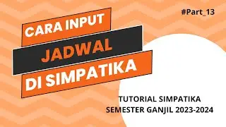 Cara Menginput Jadwal Semester Ganjil 2023-2024  di Simpatika
