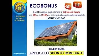 Bonus Statali.... sconto immediato da Golden Clima