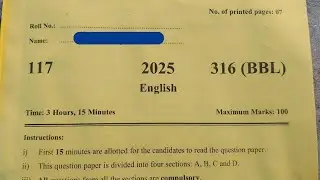 UP Board Pre Board English Question Paper 2026 | Class 12 English Pre Board Full Paper 😱