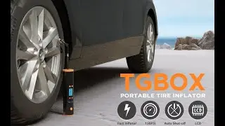TGBOX Tire Inflator Portable Air Compressor, 150 PSI Fast Inflation & Cordless