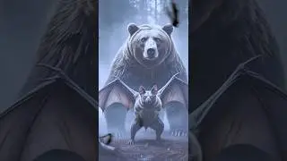 Bear And Bat Hybrid Animal #hybirds #youtubevideos #shortvideo #ytshorts #viralvideo #trending