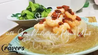 Steamed Tofu with Glass Noodles and Prawn Meat | Confinement Meal