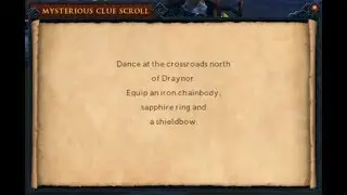 Dance at the crossroads north of Draynor  Equip an iron chainbody, sapphire ring and a shieldbow