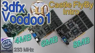 Unreal Castle Flyby Timedemo Benchmark - 3dfx Voodoo Graphics 4MB+6MB+8MB!