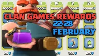 Upcoming 22-28 February 2020 Clan Games Rewards Information