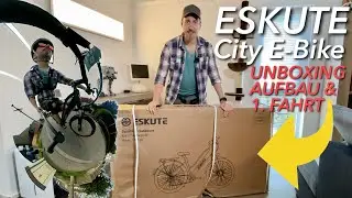 ESKUTE City E-Bike - UNBOXING, Aufbau & 1. Probefahrt - Gut f&uuml;rs Geld ?
