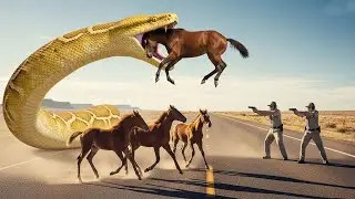 Brave Heroes Save Hyperactive Mother Horse from Giant Python&rsquo;s Terrifying Attack