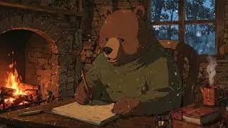 Cozy LoFi for Studying & Relaxing &ndash; Calm Fireplace Ambience | Cozy Animal LoFi