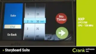 NXP LPC1788 CPU 120 MHz and Storyboard | Crank Software Embedded GUI Demo