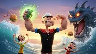 Popeye vs Sea Monster 💪🥬 | Spinach Power Saves the Day! | 3D Cartoon