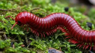 A Thousand Legs on a Leaf: A Millipede's Serene Journey