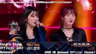 [MR Removed] 180208 Red Velvet (레드벨벳) - Bad Boy (Encore Live) [Official Instrumental Removed Ver]
