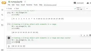 Numpy: Creation of 1-D, 2-D and 3-D Array Objects