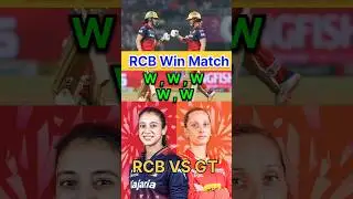 Rcb win back to back 5 match 😈 WPL match Rcb vs GT #shorts #rcb