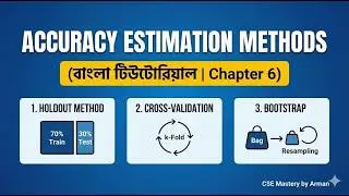 Holdout vs Cross-Validation vs Bootstrap | Methods for Estimating a Classifier&rsquo;s Accuracy | (Bangla)