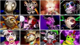 FNAF Security Breach - All Jumpscares & Best Scary Moments (FNAF Jumpscares)