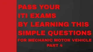 ITI Mechanic motor vehicle trade theory MCQ's for exam preparation part 4