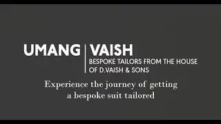 Experience the full canvas suit journey @UmangVaishBespoke