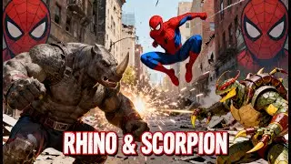 Spider-Man PS5 Remastered: Rhino + Scorpion Duo Boss Fight (4K/60FPS) #spiderman #marvel #gaming