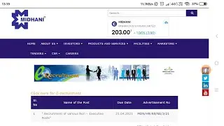 MIDHANI Recruitment 2021 | Mishra Dhatu Nigam Limited Recruitment 2021 | MIDHANI | Latest Jobs 2021