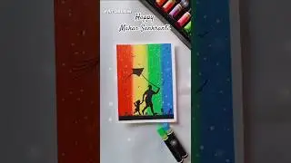 🪁 Easy oil pastel drawing for begginers/Beautiful kite flying painting#trending #viralvideo #shorts