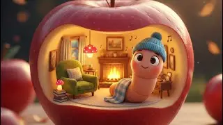 The Happy Little Worm Song 🐛 | In My Apple | Lullaby & Nursery Rhymes