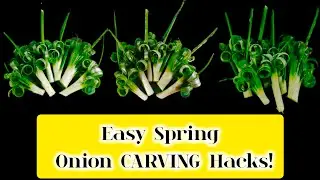 Easy Spring Onion CARVING Hacks!@MRTechSupport786 @fruitdecoration4295 @YouTube #carving #art