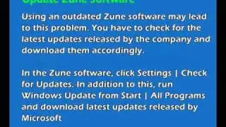 Zune Won't Connect to Mobile Device
