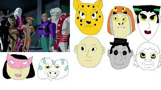 The Injustice Gang (Justice League) (2001-2004) Head Arts by J.A. Ealy (An Autistic Person)