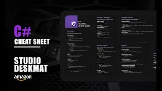 C# Developer Keyboard Reference Desk Mat 🖥️ Must-Have for Programmers & Coders!