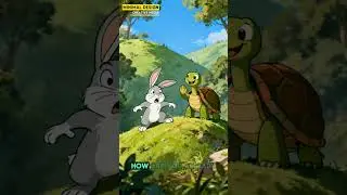 An Arrogant Rabbit Defeated by a Tortoise! ​​🐇🐢#Short Story#animal story#youtube short#viral#short