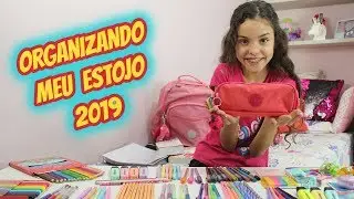 ORGANIZANDO MEU ESTOJO  MATERIAL ESCOLAR 2019  | Eloah